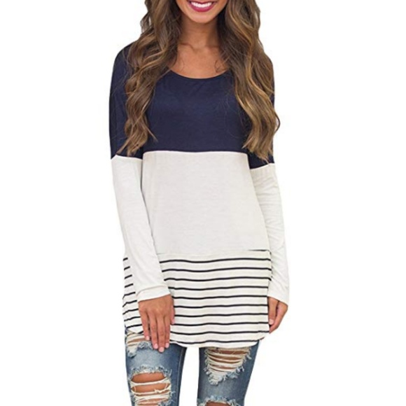 NWT Womens Back Lace Long Sleeve Blouse - Picture 5 of 6